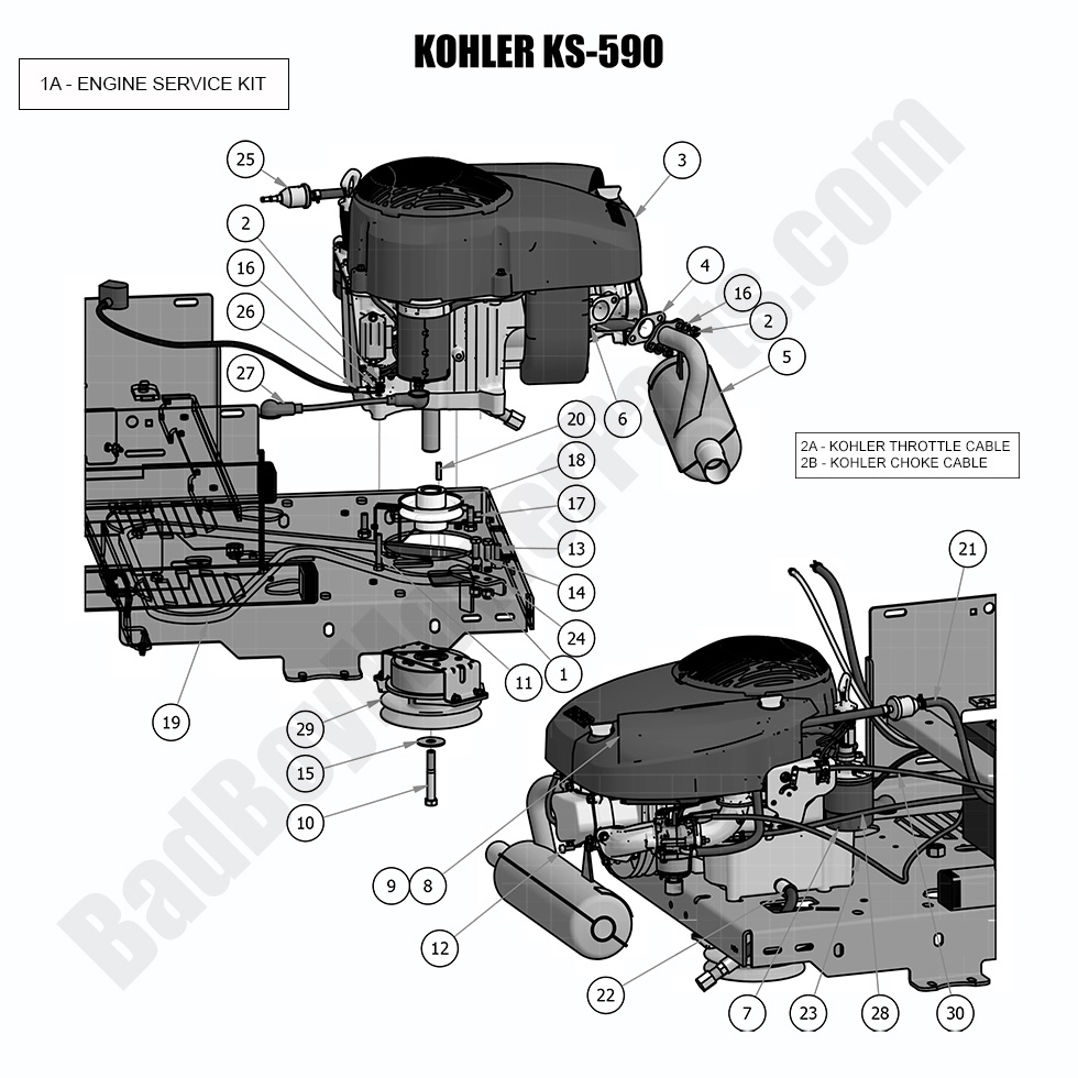 1705 - Bad Boy Mower Parts Lookup > 2018 > MZ > Engine - Kohler KS590